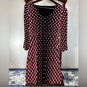 White House Black Market Geometric Patterned Dress Women’s XS